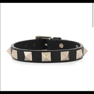 Valentino leather stud bracelet